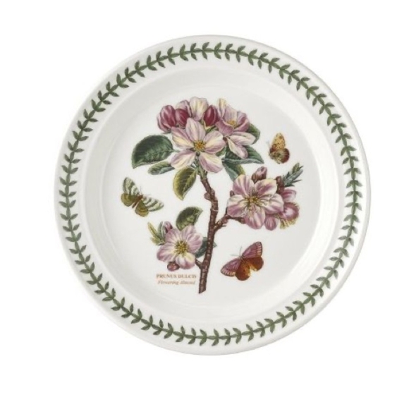 NWOT Portmeirion Botanic Garden Dinner Plates Set of 3 White Floral Design Plate - Picture 2 of 6